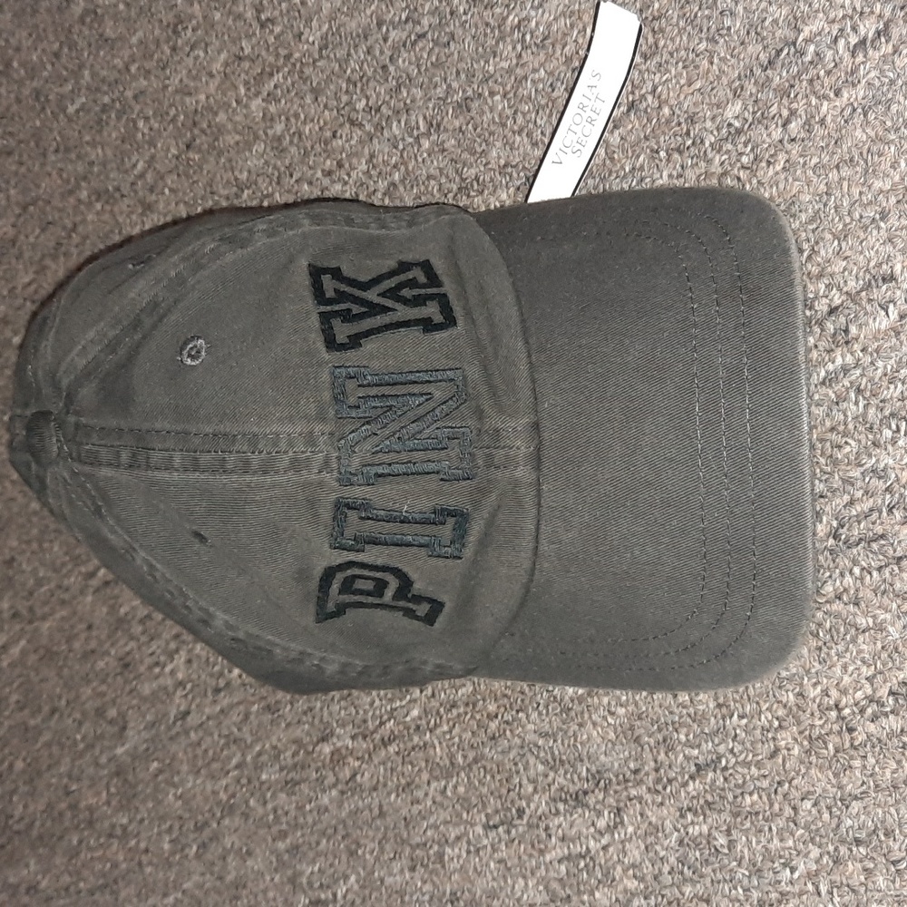 Dark gray pink hat!! Pink in black letters!